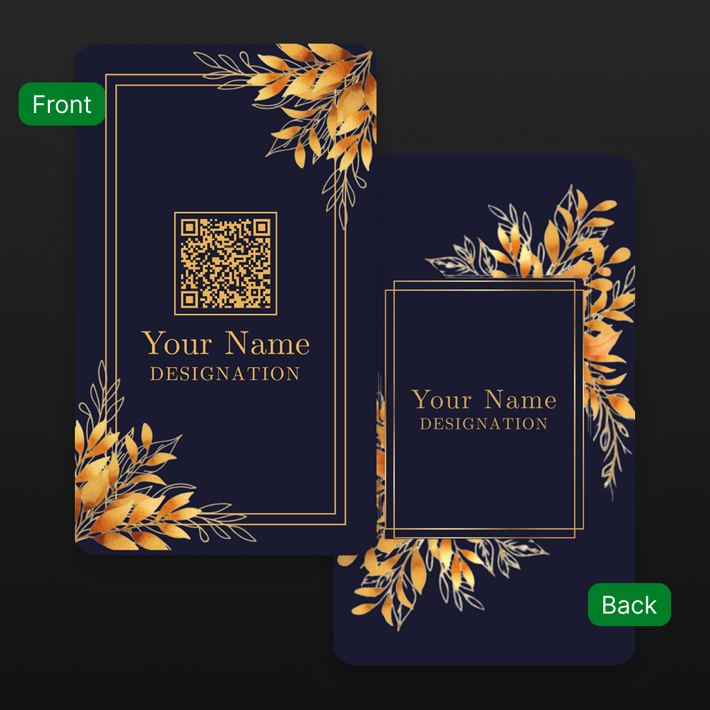 Personalized NFC Business Cards | Dual Mode (Digital & Physical) | Luxury Shades